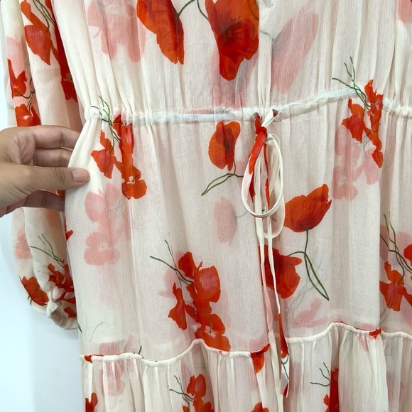 The Collection Reformation Poppy Silk Floral Print Maxi Summer Cambridge Dress - Picture 9 of 12
